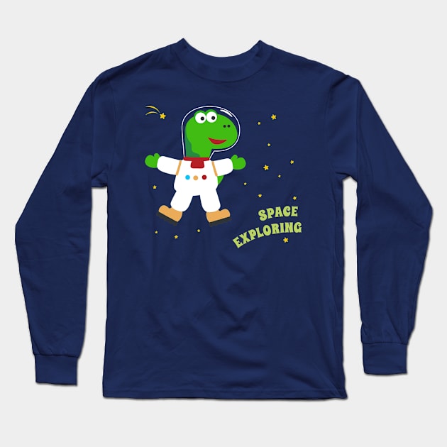 Cute dinosaur astronaut. Long Sleeve T-Shirt by KIDS APPAREL